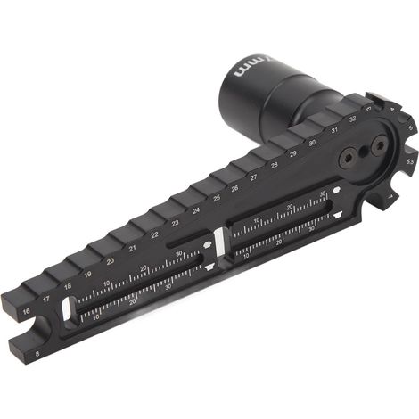 Jauge de hauteur de caisse RC en alliage d'aluminium avec échelles transparentes, clé à tendeur portable, outil multifonction 4 en 1 noir (1/5)