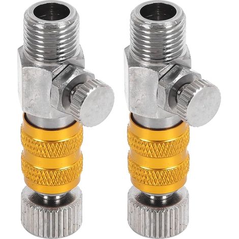 Airbrush Connecting Adapter 1/8" - Gold Quick Coupling Airbrush Connector Valve Air Flow Control Quick Disconnect Airbrush Hose (1/5)