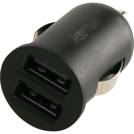 Chargeur de voiture HAMA, USB, 12 W, noir, double