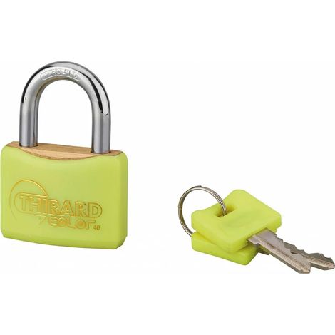 THIRARD - Cadenas à clé COLOR jaune 40 mm (1/2)