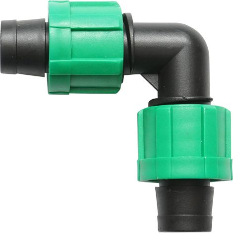 Connettore gomito a 90 gradi per tubo, tubo di irrigazione 17x17mm. (1/4)