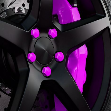 Couvercles de boulons de roue voiture, 20PCS, ABS, Violet, 17mm, Protection contre la corrosion et la poussière (1/5)