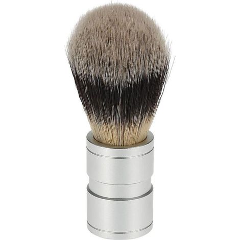Pinceau de rasage pour homme en poils de blaireau avec manche en résine, idéal pour les rasoirs de sécurité, à double tranchant et droits - Cadeau