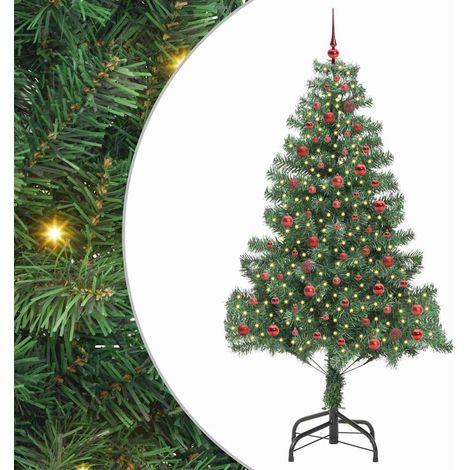 Sapin de Noël  Arbre de Noël avec 300 LED avec support Vert 210 cm PVC (1/5)