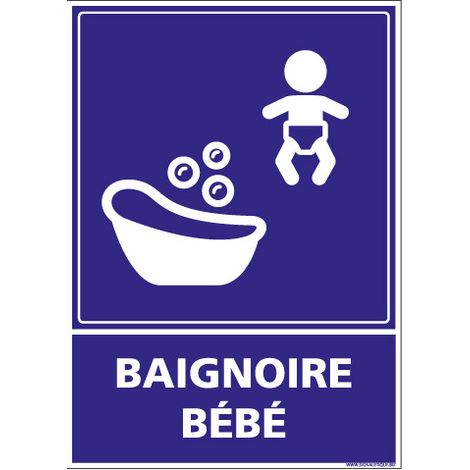 PANNEAU BAIGNOIRE BEBE (G1268) - Adhésif - 75 x 105 mm