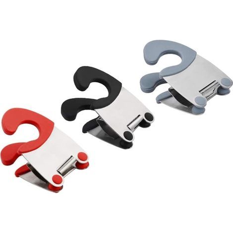 3er-Set Edelstahl-Topfzangen mit Hitzeschutz – Aus Silikon und Edelstahl gefertigt – Hitzeschutzgriff – Feste Zangen – Küchenaccessoire (1/5)