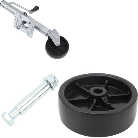 Roue de Cric de Remorque, Roue de Cric de Remorque de 6 Pouces Capacité de Charge de 1200 Lb Roulette de Roue de Cric de Résistance à Haute Température pour Chariots de Camping-car (1/5)