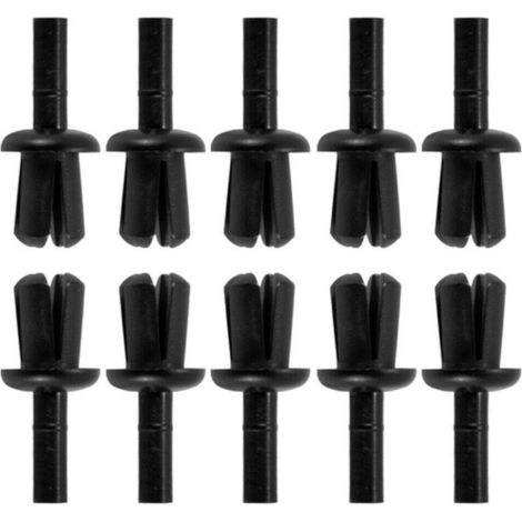 10 remaches de inserción de Ø4 x 1,5-6 mm, clips de expansión de plástico, clips de fijación para embellecedores de parachoques (1/2)