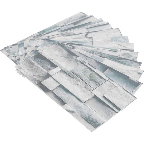 12 autocollants de carrelage en PVC imperméables et auto-adhésifs pour salle de bain, cuisine et salon (KIT042) (1/5)