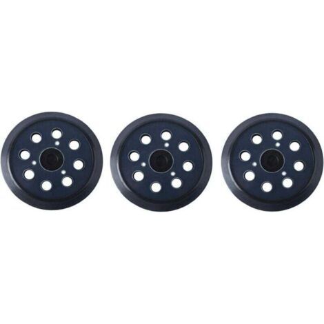 QORVA-125mm Plateau de ponçage Compatible avec Makita 743081–8 Remplacer le BO5010 BO5041K– Disques de ponçage à 8 trous(3 pièces)