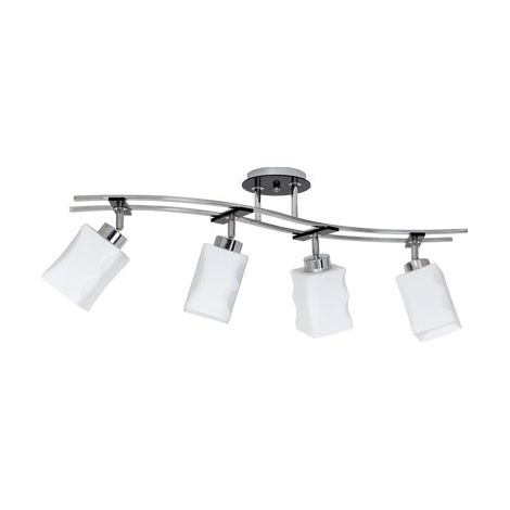 Plafonnier Derby Luminex chrome 4 globes verre E27