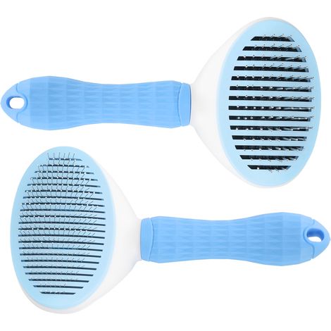 Brosse démêlante pour animaux de compagnie, peigne à aiguilles bleu pour chiens et chats, idéale pour le toilettage et le massage. (1/5)