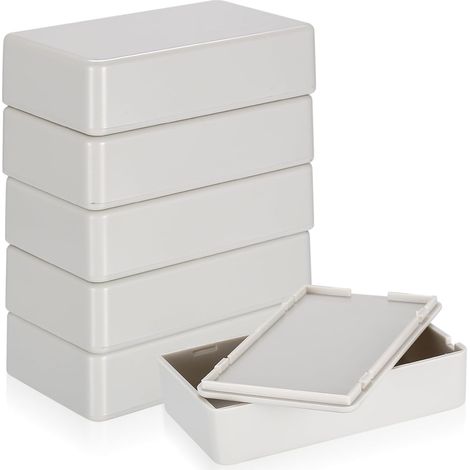 6 Pcs Boîtes de Jonction, Boîtiers électroniques en Plastique Cas de Projet, Boîtier de Câblage, Boîte de Connexion de Câblage pour Électrique (Blanc, 85x50x21mm) (1/5)