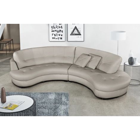 Canapé d'angle en cuir véritable 5/6 places – Cuir luxe vachette 1.3/1.4 mm – Accoudoir gauche – Longueur 300 cm, profondeur 113 cm (1/5)