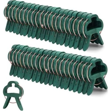 50 Pieces Clips de Support pour Plantes, Clips Tomates Reutilisable pour Plante Grimpantes, Attache Jardin Clip Plante Grimpante pour Fixation de Roses, Tomates (1/4)