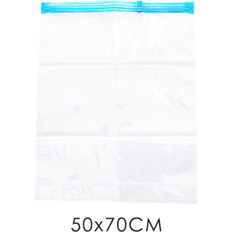 Sac de compression de voyage à aspiration libre type rouleau manuel 2213 (XL 50x70cm) pour rangement de vêtements, housse sous vide