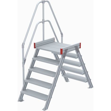 Euroline 512 Überstieg 60° 600mm Stufenbreite 2x5 Stufen Alu gerieft
