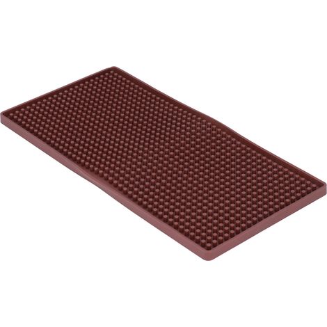 Premium-Barmatte aus lebensmittelechtem Silikon, hitzebeständig, langlebig, geruchsneutral, rutschfest, weich und flexibel, braun (1/5)
