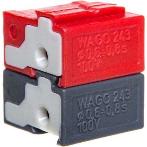Connettore per terminali di rete 4x 0,6-0,8 mm2 grigio scuro / rosso 243-211 /50 pezzi/