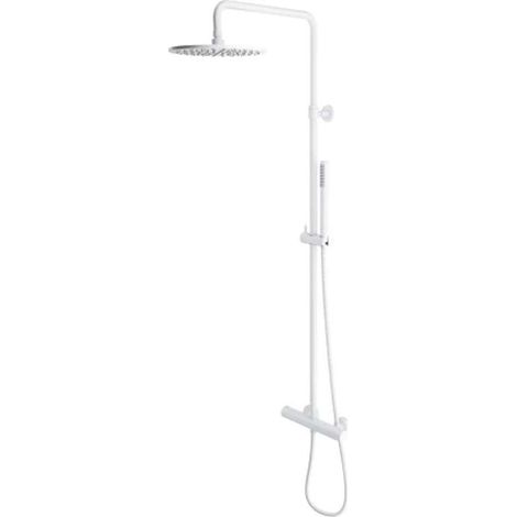 OMNIRES Y - Conjunto de ducha con termostato, diámetro 25 cm, blanco mate Y1244SUWM (1/2)