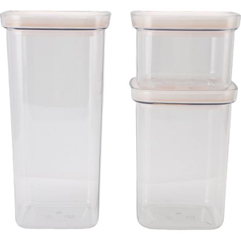 Wiederverwendbare, luftdichte Vorratsdosen für den Hausgebrauch aus transparentem Kunststoff, speziell zur Aufbewahrung von Getreide und Trockenprodukten – 6er-Set (1 x 2000 ml, 2 x 1300 ml, 3 x 600 m