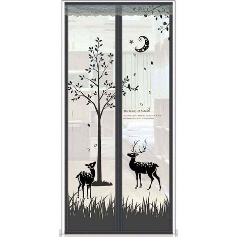 Anti-Insectes Fermeture Automatique Moustiquaire Magnétique 90x200cm(35x79inch) (1/5)