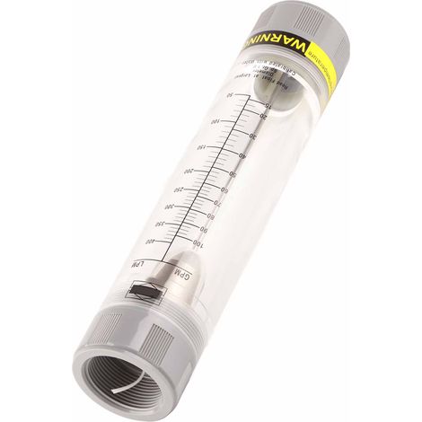 Débitmètre à tube acrylique Plexiglas LZM-40G, filetage interne G1-1/2" ou BSP, débit 10-100 GPM (1/5)
