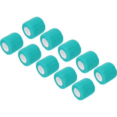10 Bandes Élastiques Autocollantes Polyvalentes pour Tatouage, Antidérapantes et Jetables, Vert (1/5)