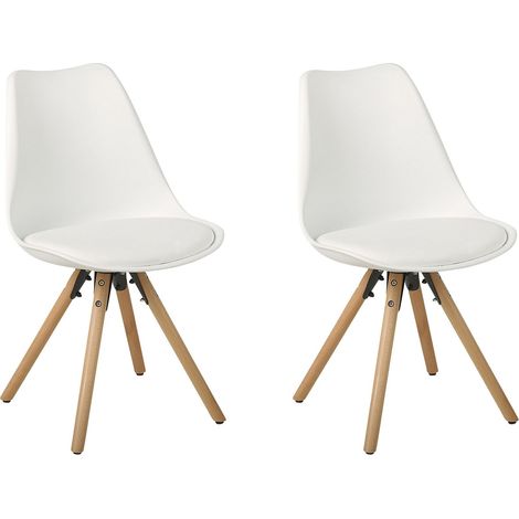 Set of 2 Dining Chairs DAKOTA White