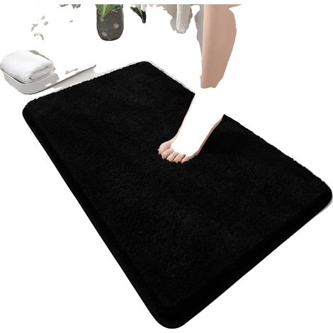 Badematte, rutschfest, umweltfreundlich, 50x80cm 1PC-b, schwarz-3CM Dick (1/2)