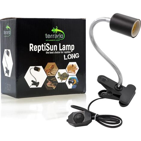 Lampe avec support à pince, bras courbé, ampoules chauffantes E27 200W (1/5)