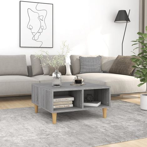 FIMEI Table basse Sonoma gris 60x60x30 cm Aggloméré (1/5)