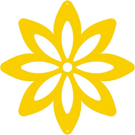 K3 Blumenanhänger, Frühlingsdekoration, gelbes durchbrochenes Ornament