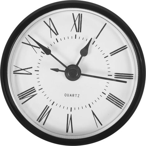 2 cadrans ronds quartz – insertion numéros romains – remplacement horloge cheminée/manteau – plaqué