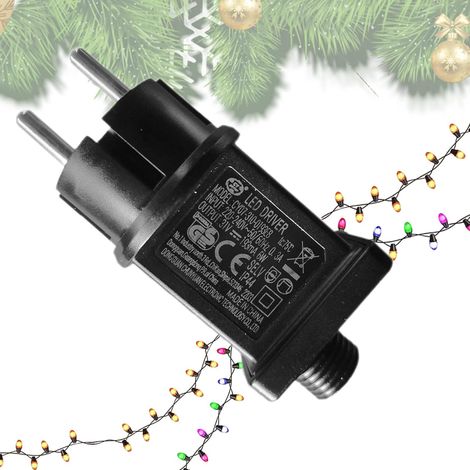 31V LED Netzteil für 20750LEDS Weihnachtsbeleuchtung, IP44 Schneesicherer Transformator Treiber für Niederspannungs-LED-Adapter, Lichterketten, 8 Verschiedene Lichtmodi (1/5)
