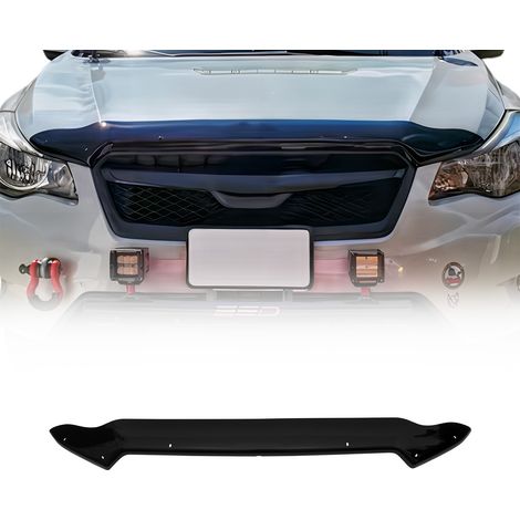 Deflecteurs d'air capot de voiture Protection pour Subaru XV 2012-2017 Acrylique foncé Noir (1/5)