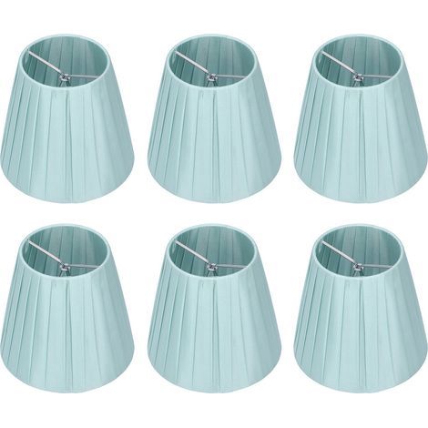 6 abat-jour en tissu pour lustre, lampe murale, fixation par pince pour ampoules A B C F P (1/5)