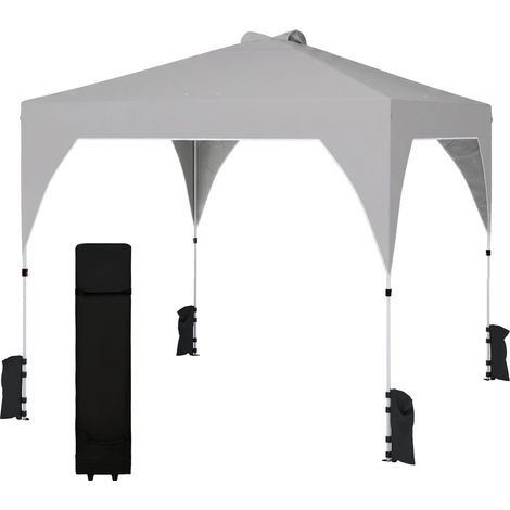 Outsunny Gazebo 3 x 3 m Pieghevole con Montaggio Facile a Pulsante