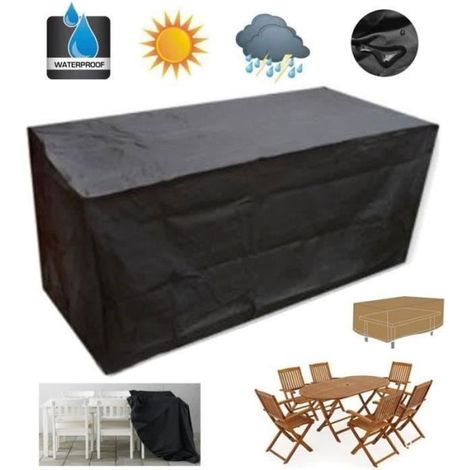 Impermable Bche Salon de Jardin Couverture Protection pour Table180 x 120 x 74 cm Canap Housse de Meu HOUSSE POUR MEUBLES DE JARDIN (1/4)