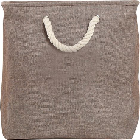 Panier de rangement en tissu EVA pliable, panier à linge en coton avec poignée, brun, pour jouets et collations (1/5)