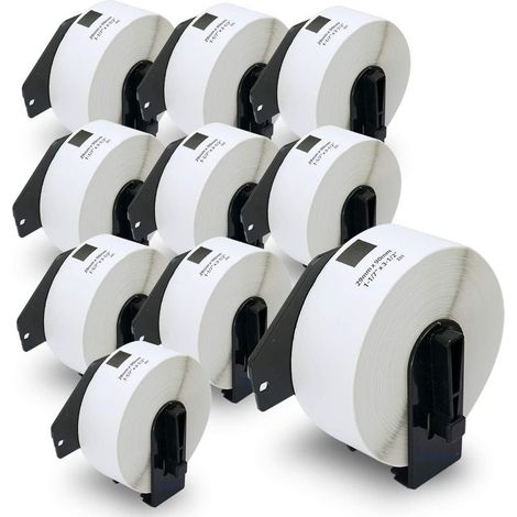 10 rollos de etiquetas de dirección DK-11201 compatibles con Brother, 29 mm x 90 mm, 4000 etiquetas para impresoras de etiquetas Brother QL (1/5)