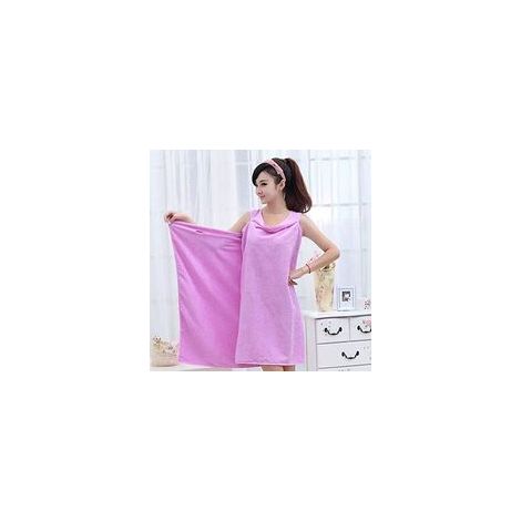 Serviette de bain épaule femme 150 × 80 cm en microfibre, absorption intense, couleur violette –