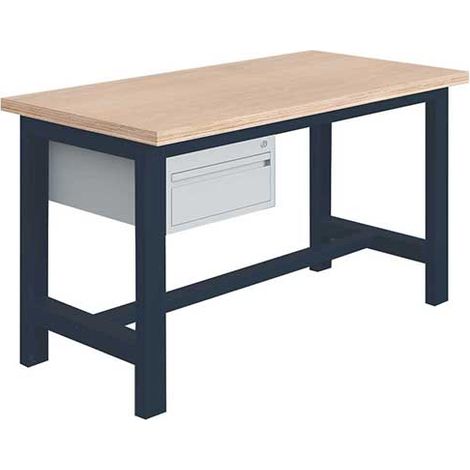 Banco da lavoro per officina con 1 cassetto - Dimensioni 1800x750x840mm - Grigio chiaro RAL7035 - W010010649-GC