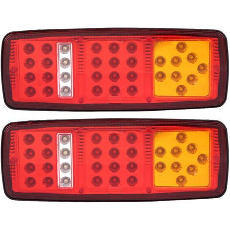 QORVA - 1 Paar LED-Rückleuchten mit Blinker, Brems- und Rückfahrscheinwerfern für Anhänger, LKW, Wohnmobil 12V (1/5)