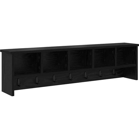 Maison Exclusive - Wandmontierter nachttisch Schwarz Eichen-Optik