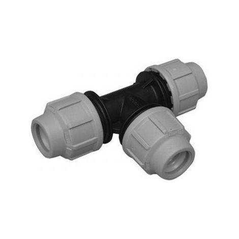 TEE RACCORDO A T A STRINGERE TUBO POLIETILENE ACQUA GIARDINO 25 mm (1/2)
