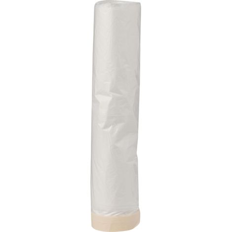Rouleau en plastique avec ruban adhésif, 90 cm x 20 m, résistant à 80 °, pour la peinture, la décoration, la couverture, le traitement de la couronne, adapté à l'automobile (1/3)