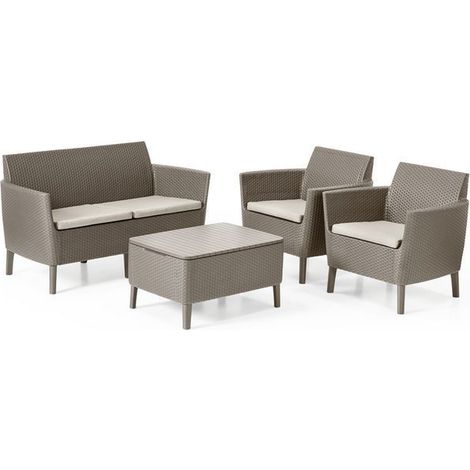 Conjunto Keter Lounge 2 plazas SALEMO Cappuccino (1/5)