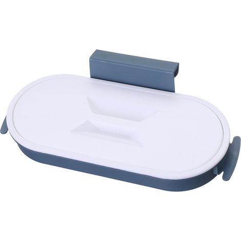 Support de rangement pour sacs poubelles, portable, robuste, peu encombrant, à suspendre avec couvercle pour armoire de cuisine (1/5)