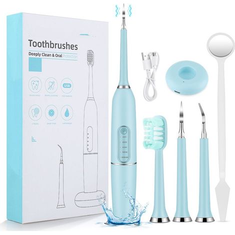 EASYCOMFORT Kits Dentaires Detartreur Dentaire Anti Tartre Dentaire, Blanchiment des dents avec 5 Modes Réglables (1/3)